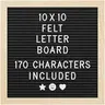 Yes4Quality 10 x 10 inches Black Felt Letter Board with Wooden Frame, 170 Characters-Letters-Numbers-Emojis, Home Decor Plaques for Birthday Gifts & Office Use, Ideal House Decor Gifts
