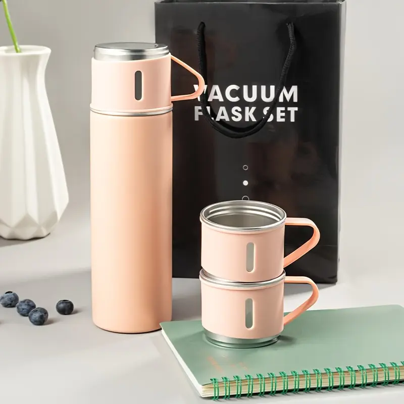 [AURA & LSLE] 1 500ml/16.91oz Stainless Steel Insulated And Cold Proof Coffee Cup - Double-layer Vacuum Bottle, Monochrome, Leak Proof Lid, Durable, Multifunctional, Easy to Clean, Suitable for Offices, Travel, And Gatherings During The New School Season