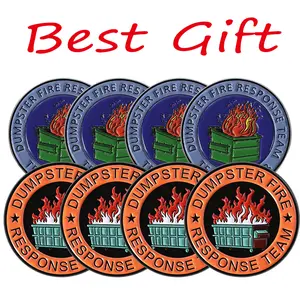 Dumpster Fire Response Team Enamel Pin – Funny Firefighter Brooch, Novelty Gift for First Responders, Collectible Lapel Pin