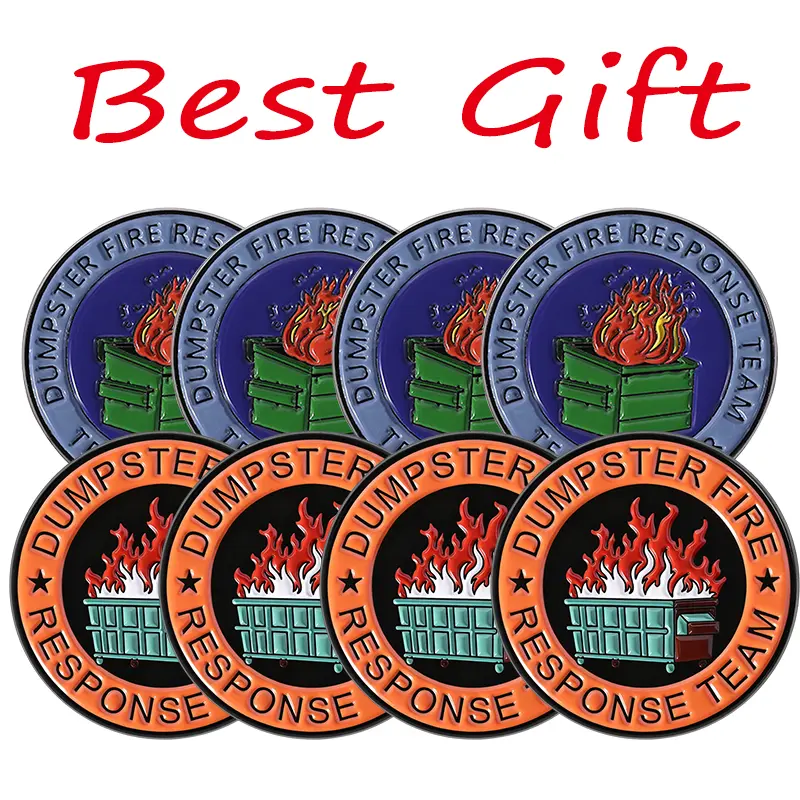 Dumpster Fire Response Team Enamel Pin – Funny Firefighter Brooch, Novelty Gift for First Responders, Collectible Lapel Pin outdoorfun summerwins