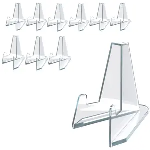 Acrylic Card Display Stand, 10pcs/set Transparent Card Display Rack, Card Storage Rack for PSA Grade Card, Trading Card, Sports Card, Transparent Card Holder