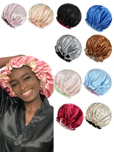 Double Layer Women's Sleep Cap, Sleeping Cap, Hair Protection Hat, Hair Care Cap, Bath Cap, Comfortable Fashion Design, Daily Use, Luxurious Soft Breathable Night Cap