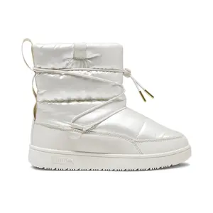 PUMA Womens Snowbae Patent Snow Casual Boots Ankle - White
