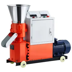 VEVOR Feed Pellet Mill Machine, 5 mm Animal Feed Pellet Making Machine, 3KW 240V Animal Food Granulator Mill Machines with 3 Pressure Rollers 4 Wheels, Ideal for Poultry, Livestock, Farm Animals