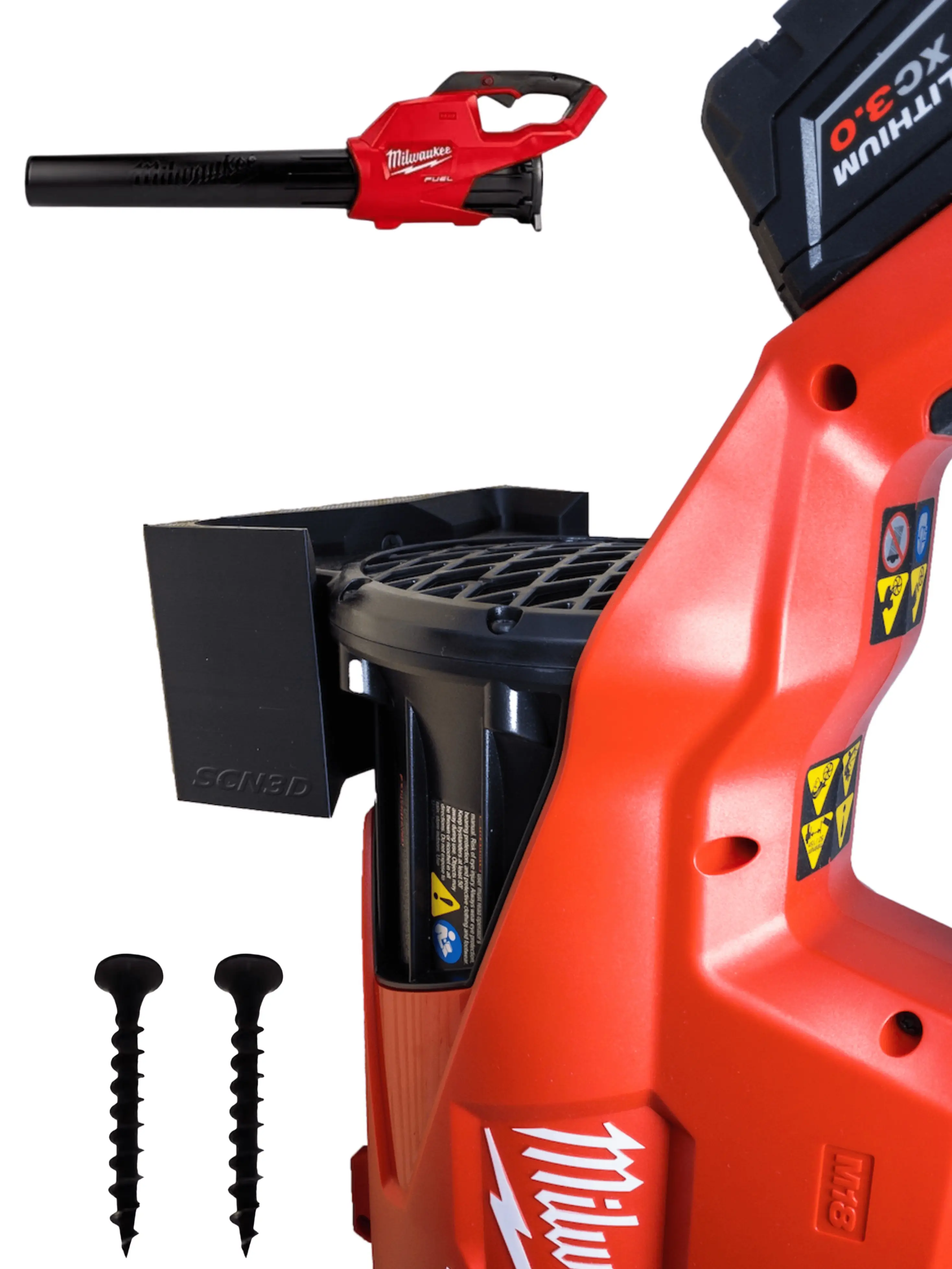 Milwaukee M18 Fuel Leaf Blower Wall Mount - Compatible with 2724-20 & 2724-21 - Leaf Blower Wall Mount Holder Bracket for Garage Storage - Easy Instal