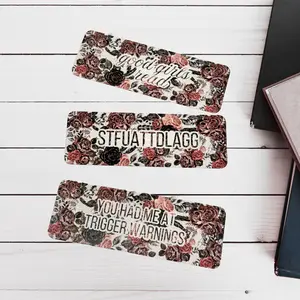 STFUATTDLAGG Bookmark Dark Romance Page Marker | Spicy Bookish Gift | Gothic Floral Aesthetic | Laminated for Readers & Book Clubs Adhesive Stickers