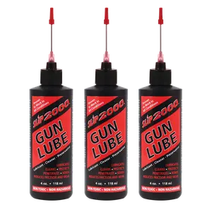 4oz. Empty Gun Lube Bottles with Metal Needle Tips - 3 Pack