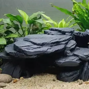 3D Printed Reptile Hideout Cave, Rock-Like Shelter for Lizards and Tortoises, Decorative Hiding Spot for Pet Enclosures