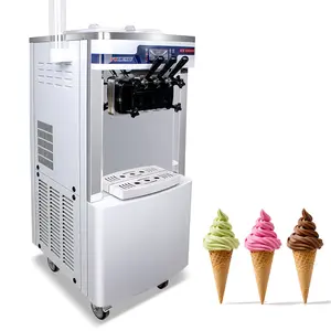 Ice Cream Maker Commercial Machine 22-30L/H Suitable for Restaurant/Bar/Home, Soft Ice Cream Machine with LED Display, (110V 60Hz)