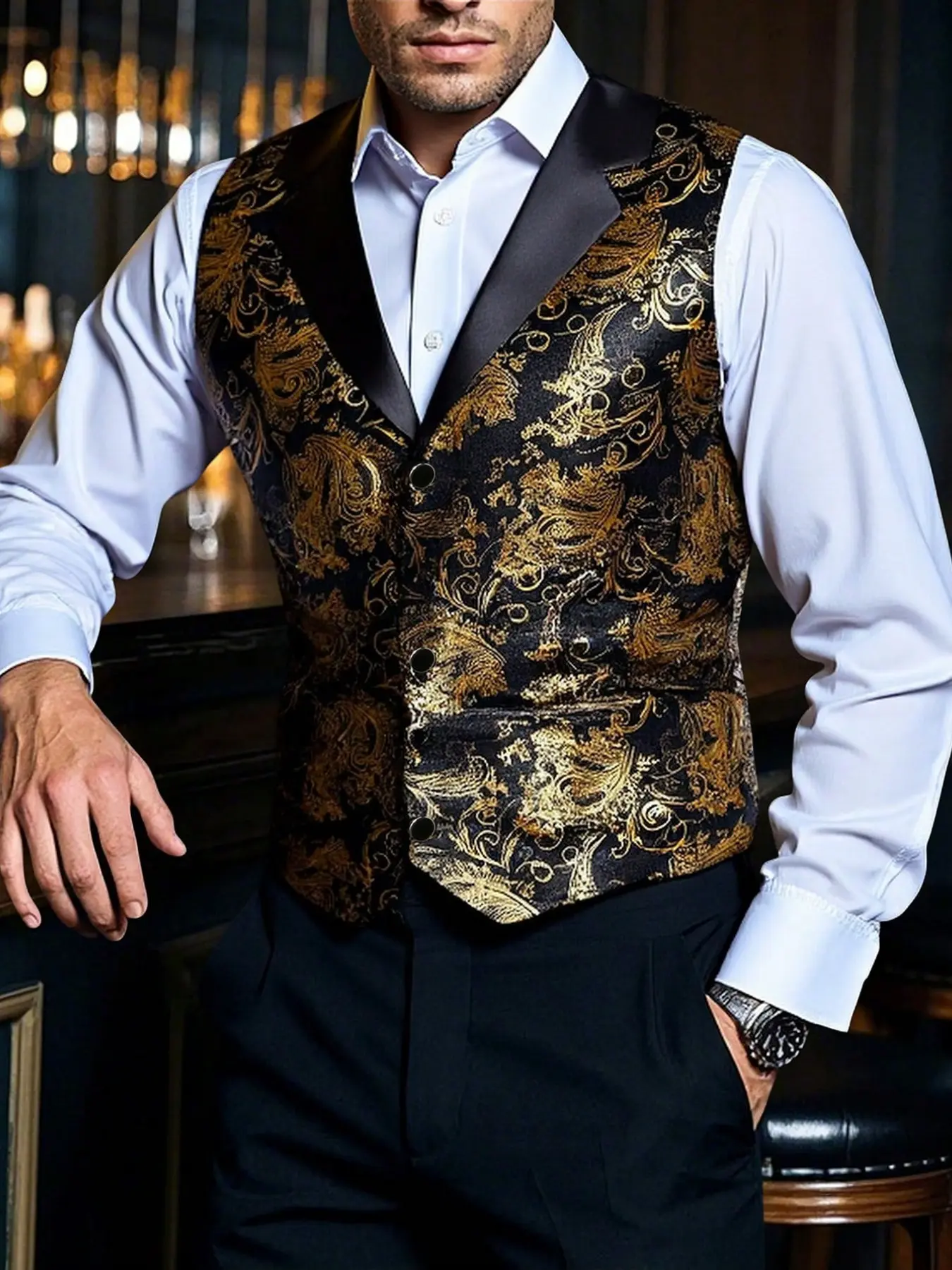 Men's & Vest Jacket, Fashionable Style for Formal Occasions, Formal Attire, Stylish Men's Outerwear, Perfect for Special Events, Best Fit Design