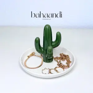 Ceramic Cactus Jewelry Dish