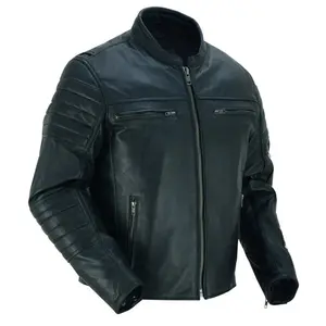Racer Men's Leather Motorcycle Jacket