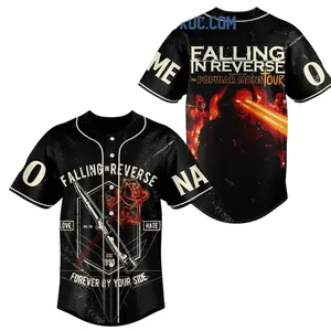Falling In Reverse Present The Popular Mons Tour Personalized Baseball Jersey