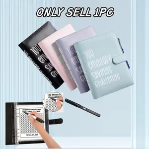 100 Envelope Budgeting Book Set, Savings Challenge Planner, Budget Planners, Includes Infinite Writing Pencils, Fun & Effective Savings Plan, 4-Page Layout + Digital Page