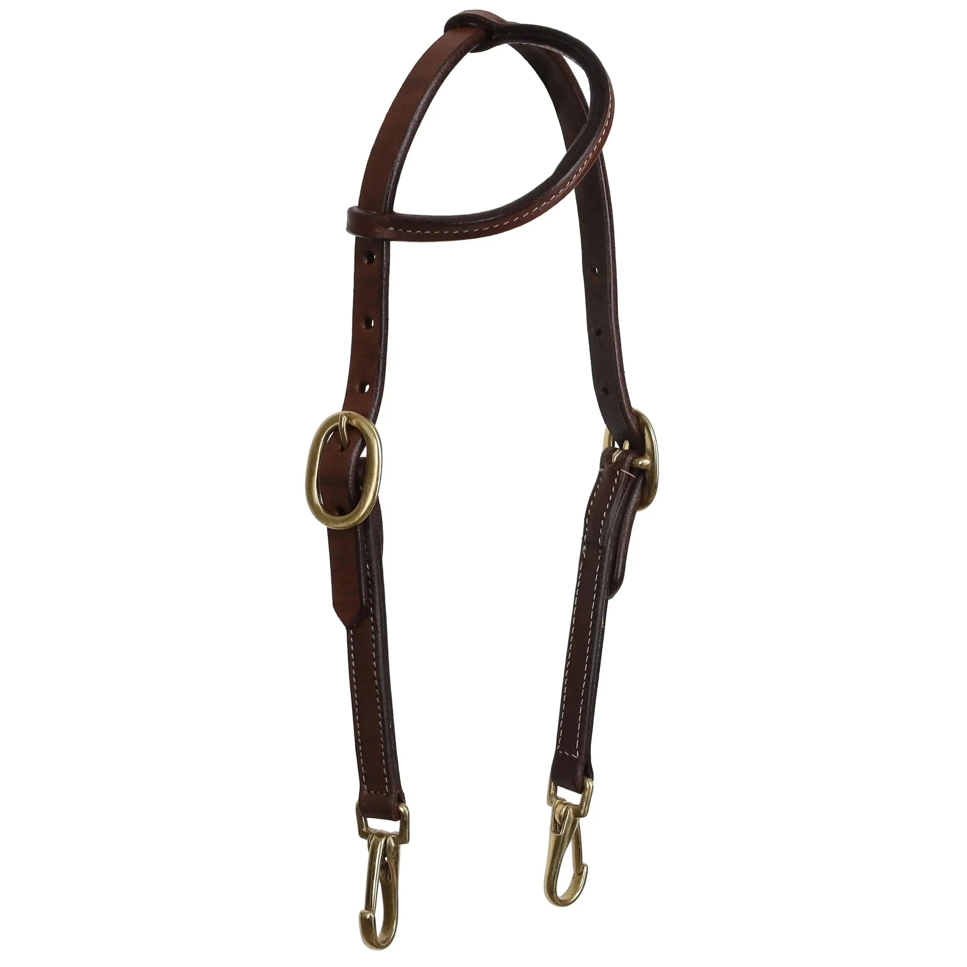 Argentina Cow Leather One Ear Headstall with Snaps - Mini/Small Pony