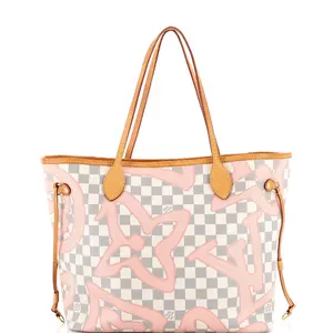 Pre-owned Louis Vuitton Canvas Coated Tote Bags REBAG Neverfull NM Tote Limited Edition Damier Tahitienne MM by Rebag