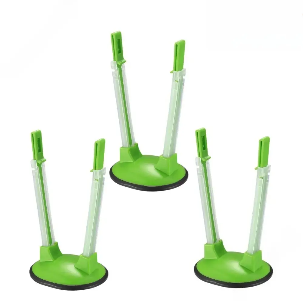3 Pack Baggy Rack Stand Adjustable Freezer Bag Holder Stand Ziplock Bag Holder for Filling With No Food Spills or Kitchen Mess (Green) Kitchen Accessories Kitchen Organizers