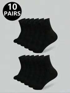 Teenagers Socks, Athletic Breathable Comfort Medium-Calf Ankle Socks, Sweat-Absorbing Multi-Purpose Casual Fashion Socks