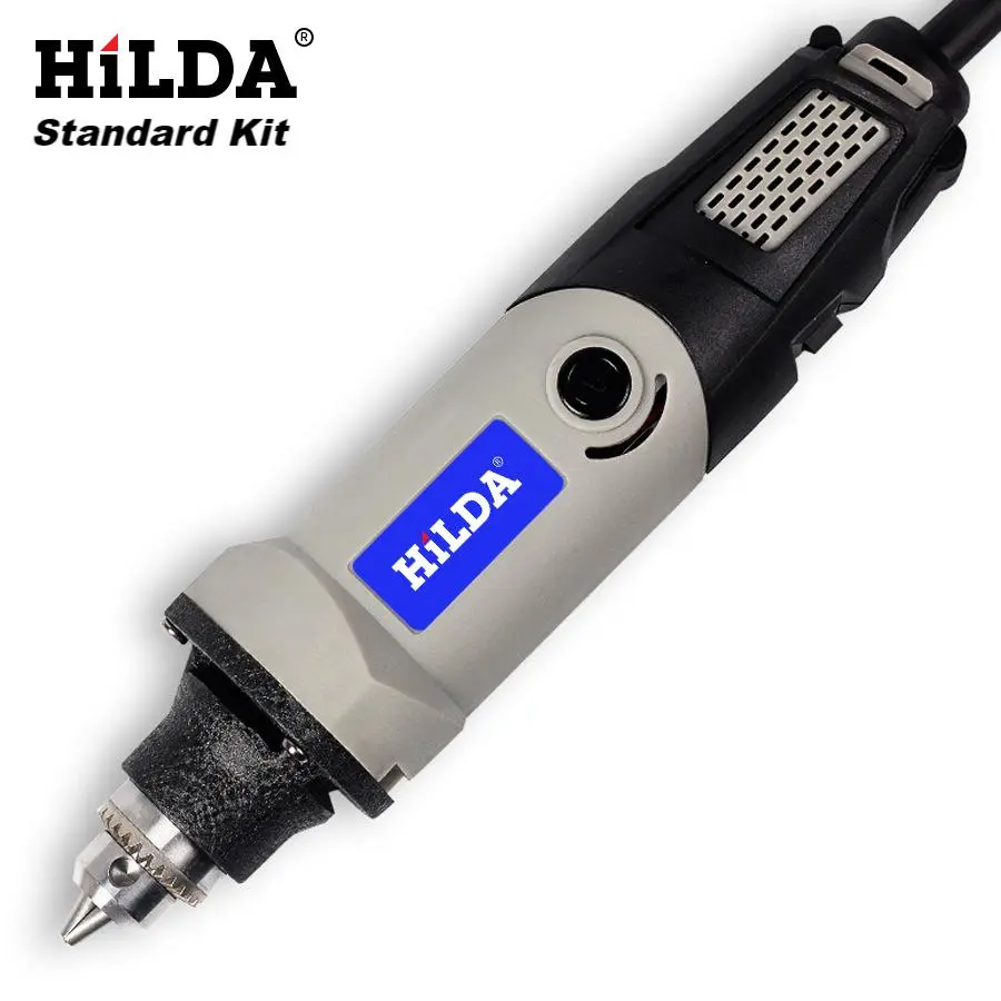 HILDA 400W Electric Rotary Electric Grinder, 6 speed settings 8000–28000 RPM, 0.6–6.5 mm three-jaw chuck, wired engraving drill suitable for polishing, engraving, drilling, and cutting metal, wood, and jade stone; DIY home workshop standard set
