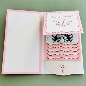 Handmade Birthday Gift Card Holder Waterfall Gift Card Booklet Gift for birthday College Student Gift Daughter