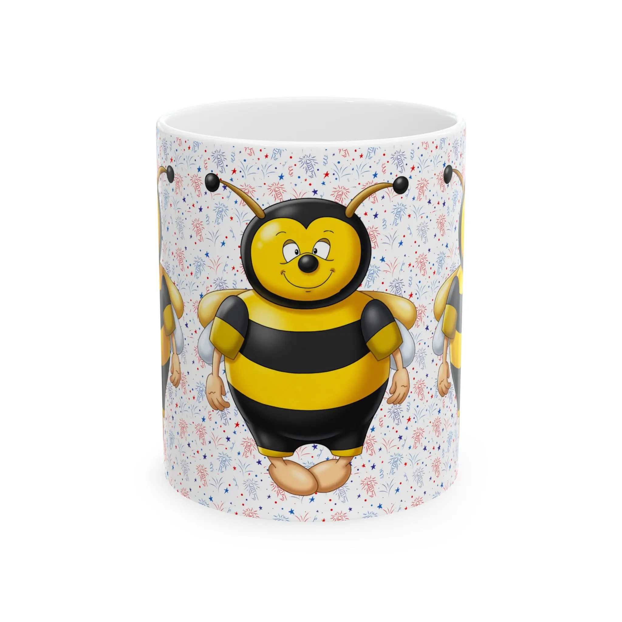 Cartoon LOL Bumblebee Pattern Mug | Ceramic Coffee Cup, 11oz 15oz