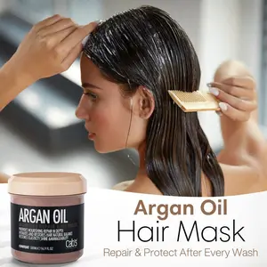 Cab's Argan Oil Hair Mask Repair Mask for Damaged Hair - Deep Conditioning Treatment, Restore Hair Therapy, Sulfate Free 16.9 fl oz Haircare