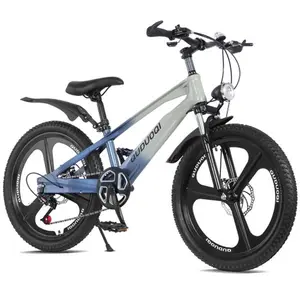 20 Inch Kids Mountain Bike 7-Speed Youth Bicycle with Magnesium Alloy Frame One-Piece Wheels High Performance Tire Front And Rear Double Disc Brakes for Boys Girls Ages 8-12