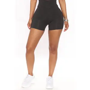 Abbey High Rise Biker Short - Charcoal