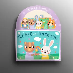 Early Learning Art Board Book - Preschool Learning, Early Reading, Travel Activity Carry-Along Book for Infants Focused on "Please" and "Thank You" Lessons, Preschool Learning Book, Early Reading Book