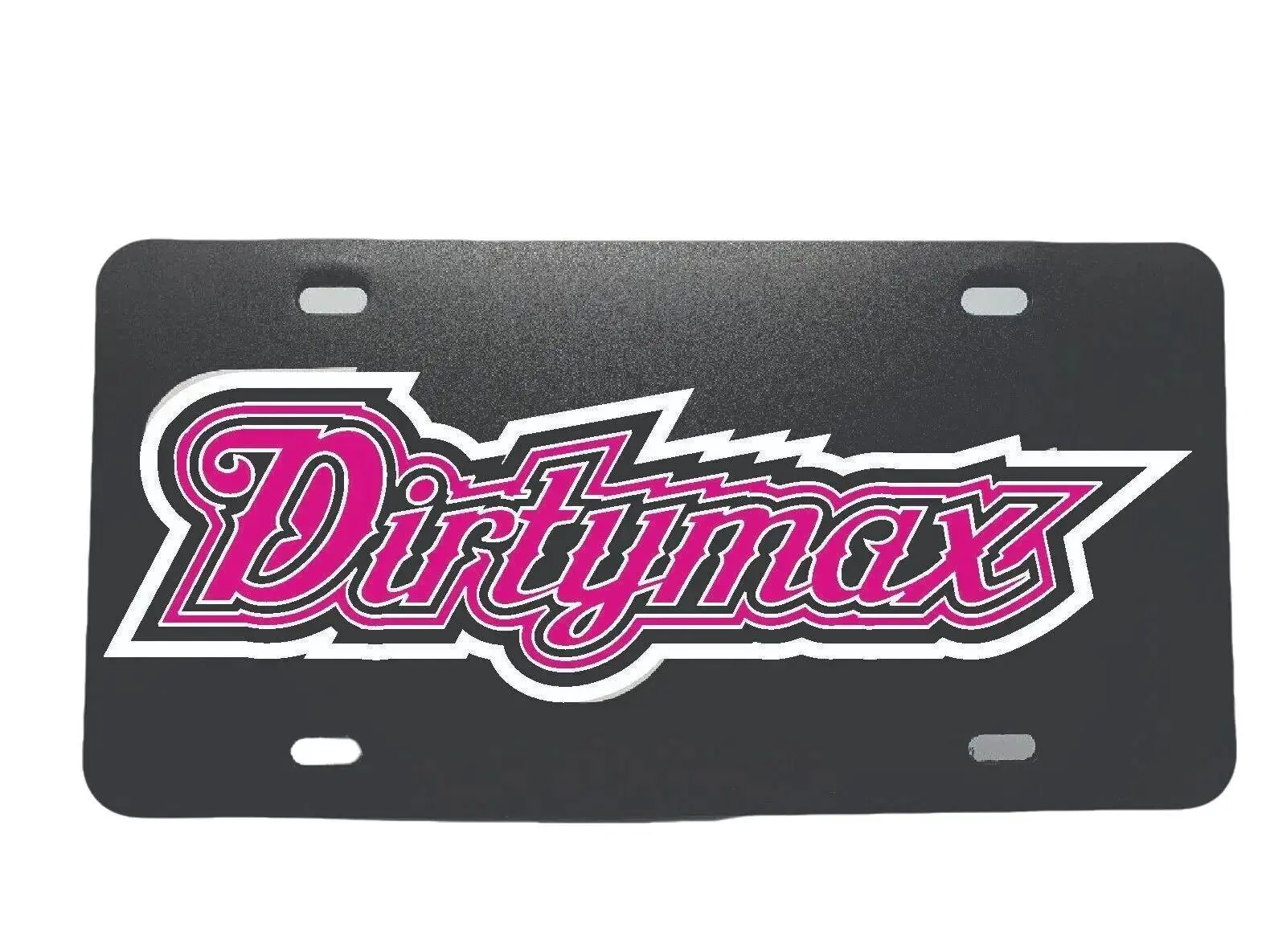 Dirtymax Duramax Hot Pink Black White Vanity Plate Decal Sticker Turbo Diesel Truck 6.6 3.0 Funny