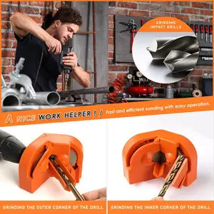Professional Drill Bit Sharpenerfor 2-16mm Bits Electric Drill Powered Efficient Grinding Tool with Replaceable Wheels