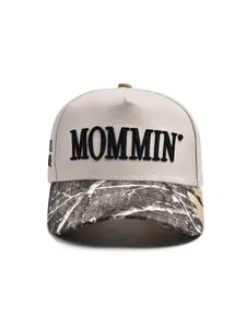 Camouflage Leopard Print & Embroidered Letter Women's MOMMIN' Baseball Cap, Truck Driver Hat, Fashion 5-Panel Cap, Outdoor Adjustable Casual Hat, Suitable for Spring and Autumn Outings, Travel and Beach Vacations