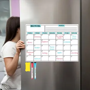 Cute Cartoon Magnetic Fridge Dry Erase Board – Fun Erasable Whiteboard for Notes, Reminders & Grocery Lists, Adorable Home Office Kitchen Decor, Reusable Kids Weekly Chore Chart & Family Meal Planner, Strong Magnet Memo Message Board