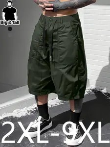 Men's Plus Size Loose Straight Leg Work Trouser Pants, Summer New Loose Sports Pants, Comfortable Fashion Casual Wear