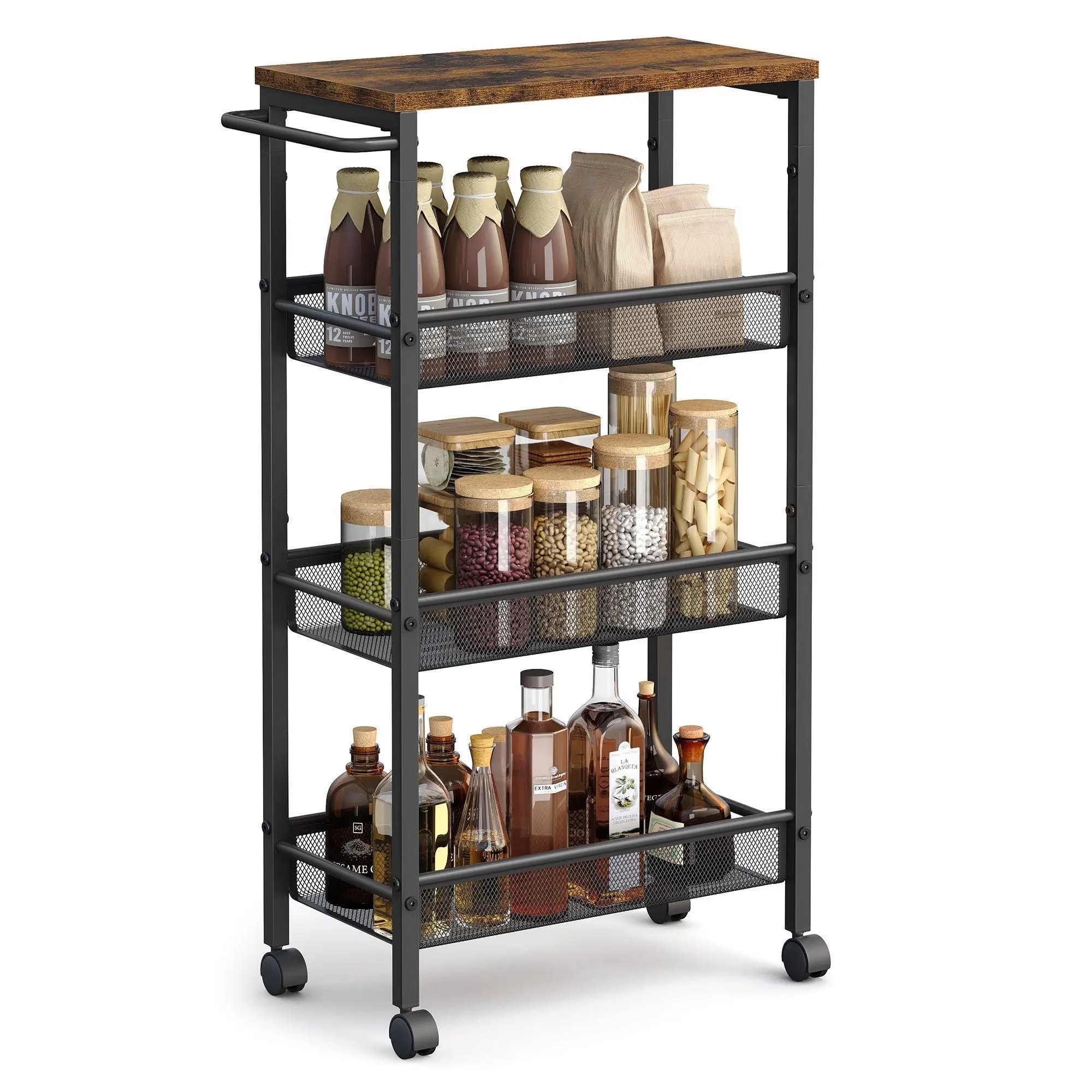 4-Tier Rolling Cart