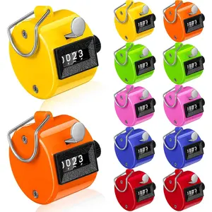 12 Pcs Clicker Counter ABS 4 Digit Hand Tally Counters for School Coaching Scoring Stadium Crocheting Stitch Counting