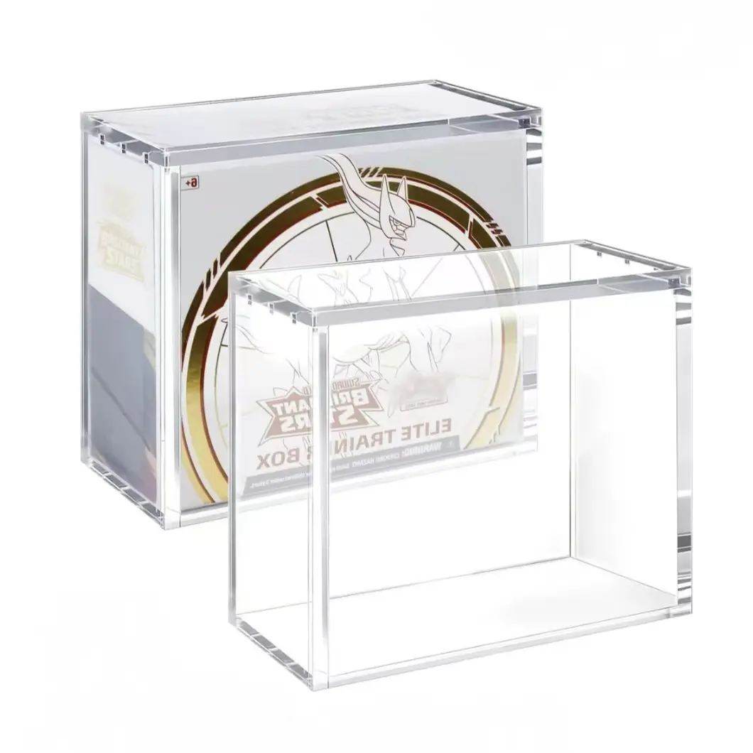 Heavy Duty Acrylic Display Case with Metal Lid, 8mm+5mm thick sturdy panels, dustproof, waterproof and UV resistant to protect your favorite collectibles. Crystal clear 360° view shows every detail perfectly.