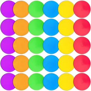 Poly Spot Markers 9 inch Non-Slip Rubber Agility Training Markers Floor Dots Flat Field Cones for Football, Soccer, Basketball, School Exercise Drills, Dance Practice