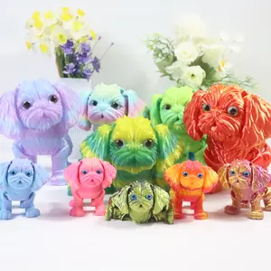 3D Printed Big Eared Dog Pomeranian with Real Eyes, Home Decor Figurine, Collectible Room Decor, Holiday Party Gift, Birthday Present, Office Desktop Statue