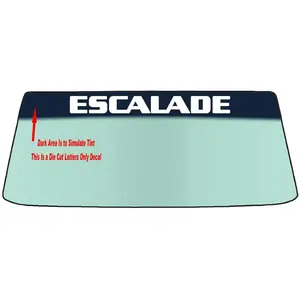 Fits A Cadillac ESCALADE Vehicle Custom Windshield Banner Graphic Die Cut Decal - Vinyl Application Tool Included