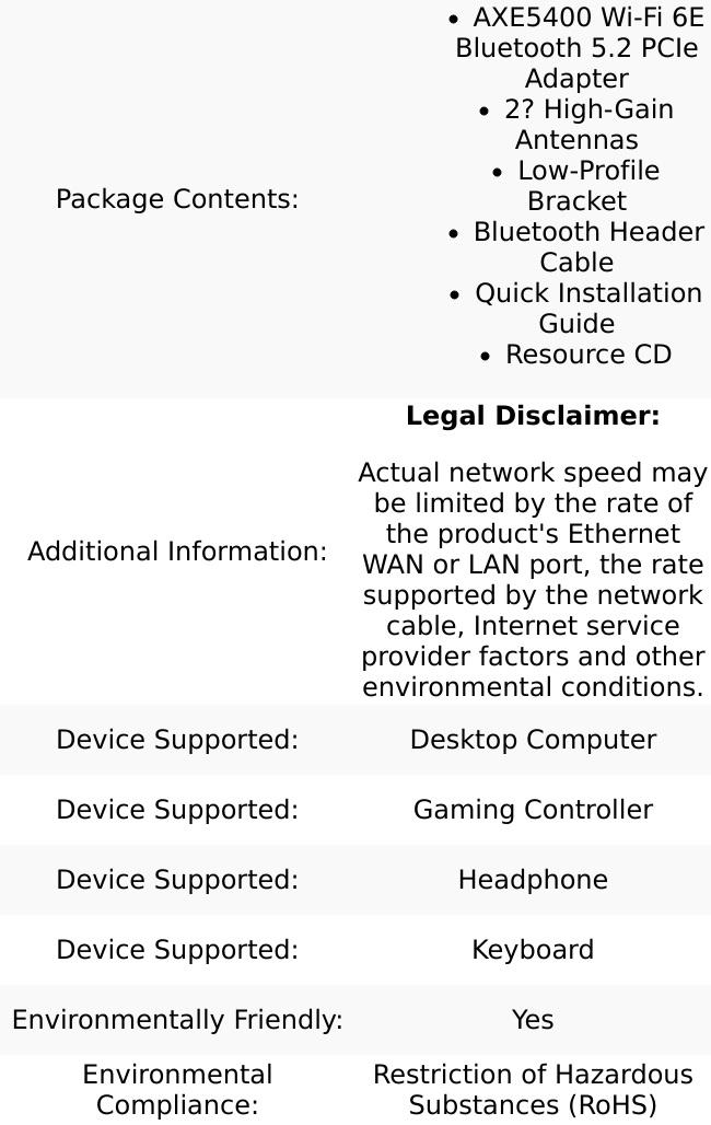 TP-Link Archer TXE72E WiFi 6E AXE5400 PCIe WiFi Card for Desktop PC