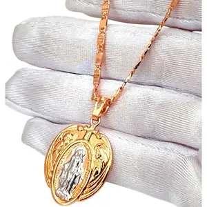 Miraculous Virgin Medal, 24k Rose Gold Plated, Jewelry for Catholic Devotees female male