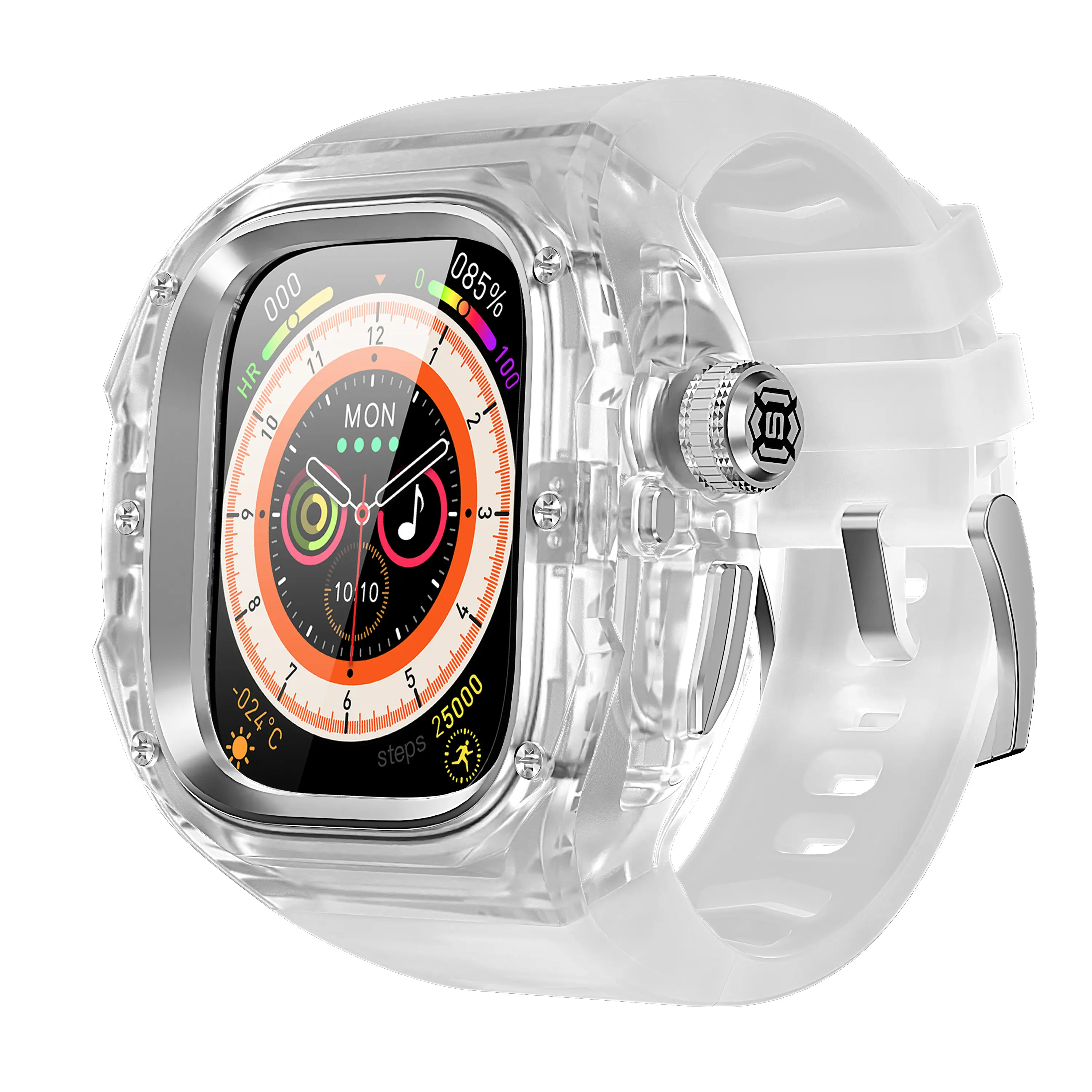 Trendyhub Bands Case Screen Upgraded version Protector Compatible with Apple Watch Ultra 3/2/1 49mm for Men, M3Rugged Protective Case with Band and 9H Tempered Glass for iWatch Ultra 49mm Men Black