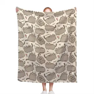 Pusheens The Cat Blanket Fleece Relax Super Soft Throw Blanket For Sofa Quilt