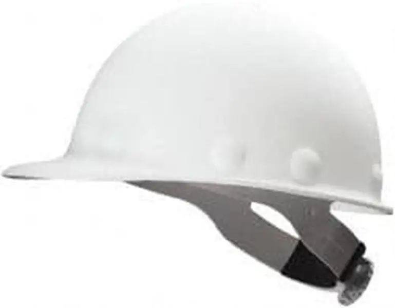 Honeywell Fibre-Metal Fiberglass Work Safety Hard Hat - ANSI Type I Class G, 8-Point Ratchet Suspension, Secure Fastening, 6-1/2 to 8 Size, White P2ARW01A000