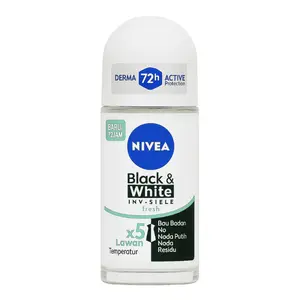 NIVEA  Invisible for Black & White Fresh Roll-On Deodorant – 72H Sweat & Odor Protection, Anti-Stain, Clean Masculine Scent – Pack of 1 / 2 / 3 (1.7oz / 50ml Each) desodorante mujer