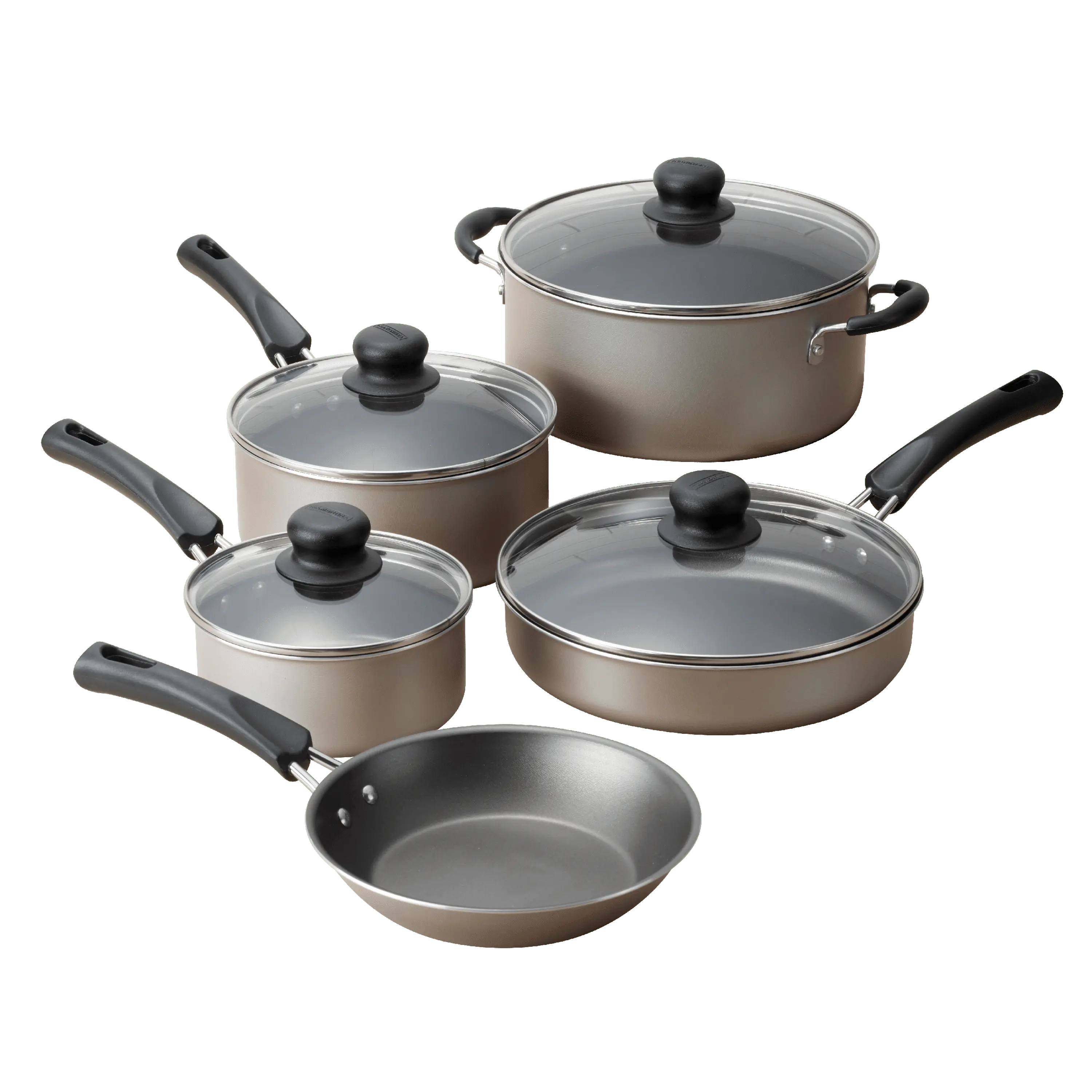 Tramontina 9-Piece Non-Stick Cookware Set, Champagne Tramontina 9-Piece Non-Stick Cookware Set, Champagne