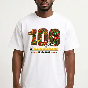 100 Years of Black Excellence Shirt, Centennial 1926-2026  Gift Graphic Tee,Black History Month Unisex Graphic T-Shirt Sweatshirt Menswear