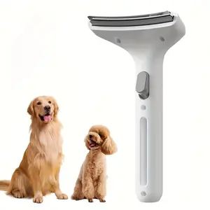 Arc-Shaped Self-Cleaning Thinning Comb, Gentle Removal of Undercoat Hair, Anti-Tangle Pet Grooming Brush, Suitable for Cats and Dogs