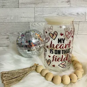 Heart on the Field 16oz Libby Glass Cup
